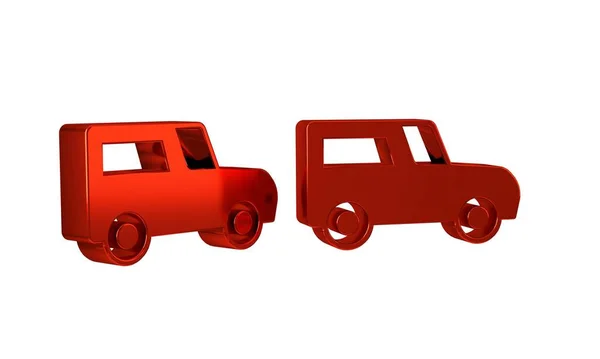 Red Car Icon Isolated Transparent Background — Stock Photo, Image