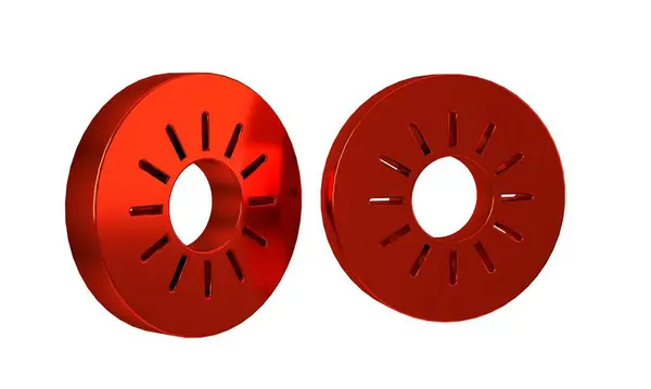 Red Sun Ikon Isolerad Transparent Bakgrund — Stockfoto