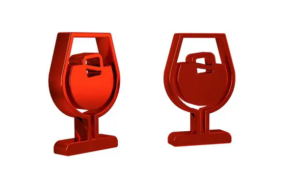 Rotweinglas Symbol Isoliert Auf Transparentem Hintergrund Weinglasschild — Stockfoto
