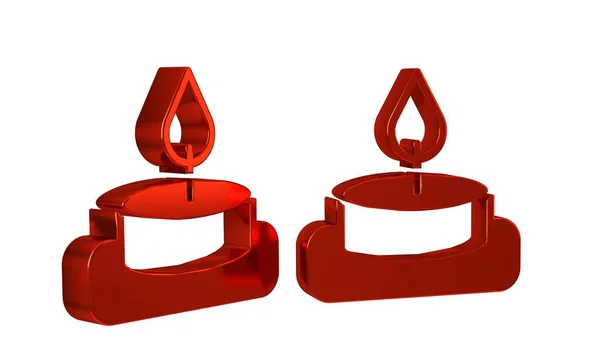 Red Aroma Kerze Symbol Isoliert Auf Transparentem Hintergrund — Stockfoto