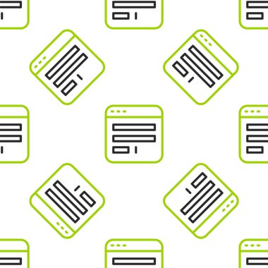 Satır Tarayıcı pencere simgesi beyaz arkaplanda izole edilmiş pürüzsüz desen. Vektör.