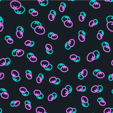 Çizgili ekmek simgesi siyah arkaplanda izole edilmiş. Vektör