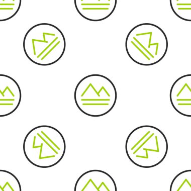 Simya simgesinin Dünya çizgisi elemanı beyaz arkaplanda izole edilmiş kusursuz desen. Temel mistik elementler. Vektör