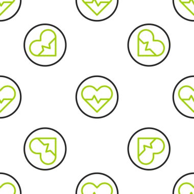 Çizgi Kalp atış ikonu beyaz arkaplanda izole edilmiş pürüzsüz desen. Kalp atışı işareti. Kalp atışı ikonu. Kardiyogram simgesi. Vektör