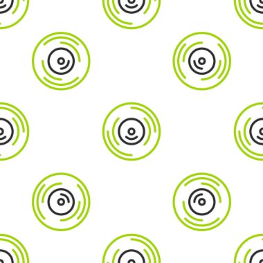 Çizgi Vinil disk simgesi beyaz arkaplanda izole edilmiş. Vektör