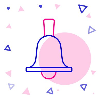 Hat boks çanı simgesi beyaz arkaplanda izole edildi. Renkli taslak konsepti. Vektör