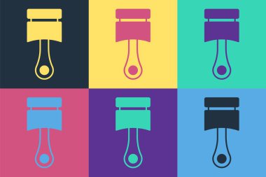 Pop Art Engine piston simgesi renk arkaplanında izole edildi. Araba motoru pistonu işareti. Vektör