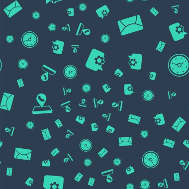 Telefon desteğini, e-posta ve e-postayı, çağrı merkezinin yerini ve saat ayarını kusursuz şablona ayarla. Vektör