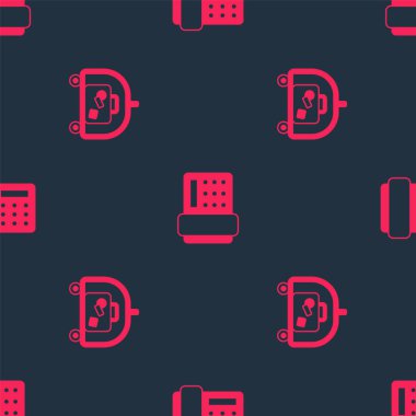 Otelin bagaj arabasını ve telefon ahizesini kusursuz bir şekilde ayarla. Vektör