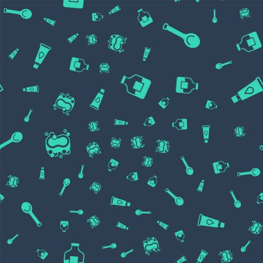 Bir şişe votka, sauna kepçesi, sabun ve krem ya da pürüzsüz desenli losyon tüpü. Vektör