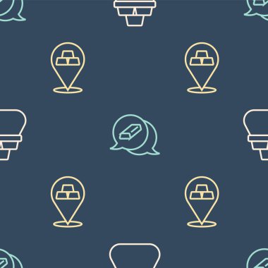 Altın külçeleri, altın rengi ve pürüzsüz desenler. Vektör