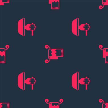 Honey Dipper çubuğunu kase ve havluyla kusursuz bir desen oluşturun. Vektör