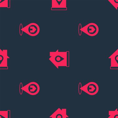 Konumu evle ayarlayın ve kusursuz desen oluşturun. Vektör