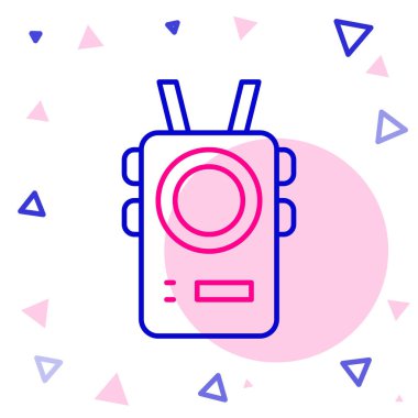 Line Police body camera icon isolated on white background. Colorful outline concept. Vector.
