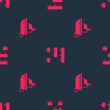 Oyuncak tekne ve yapı tuğlalarını pürüzsüz desenlere ayarlayın. Vektör