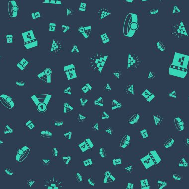 Altın külçeleri, yüzüğü, madalyayı ve altın madalyayı kusursuz desenli güvenli bir yere koyun. Vektör