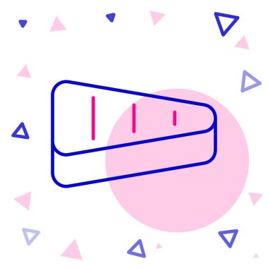 Hat biftek ikonu beyaz arka planda izole edildi. Renkli taslak konsepti. Vektör