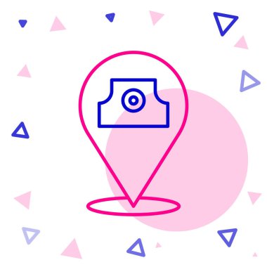 Beyaz arkaplanda çizgi boyası ikonu izole edildi. Renkli taslak konsepti. Vektör