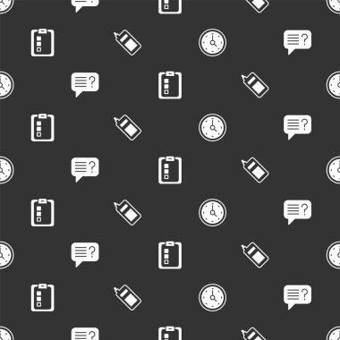 Saat, Bilinmeyen Arama, Çevrimiçi Sınav, Test, Araştırma ve Cep telefonunu kusursuz şablona ayarla. Vektör