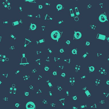 Boks eldiveni, atlama ipi, zil ve kum torbasını kusursuz desenlere ayarlayın. Vektör