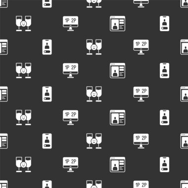 Flört uygulamasını çevrimiçi ayarla, gelen arama cep telefonunu, alkol ve bilgisayar monitörlerini sorunsuz bir şekilde çalıştır. Vektör