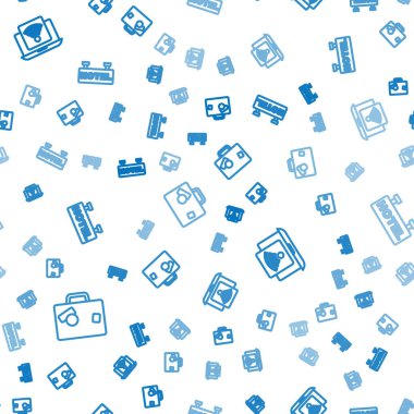 Hat Bavulu, Kablosuz Laptop ve Sinyal Panosu 'nu düz bir şablona ayarlayın. Vektör