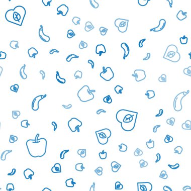 Apple 'ı, Vegan gıda diyetini ve patlıcanı kusursuz bir kalıba sokun. Vektör