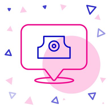 Çizgi spreyi beyaz arkaplanda izole edilmiş başlık simgesini tıkayabilir. Renkli taslak konsepti. Vektör