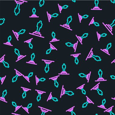 Satır 3D yazıcı modeli simgesi siyah arkaplanda izole edilmiş. 3D baskı. Vektör