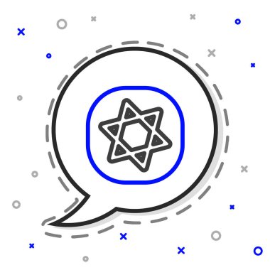 Satır Tarot kartları simgesi beyaz arkaplanda izole edildi. Sihirli tarot kartları seti. Renkli taslak konsepti. Vektör.