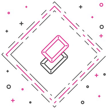 Satır Altın çubukları simgesi beyaz arkaplanda izole edildi. Bankacılık işi konsepti. Renkli taslak konsepti. Vektör.