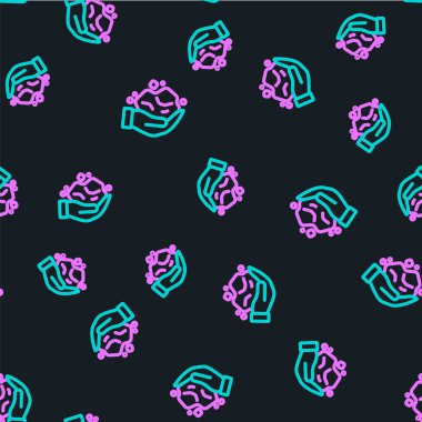 Çizgi Altın külçe simgesi siyah arkaplanda izole edilmiş. Mineral kaya. Vektör.