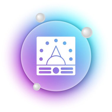 Beyaz Ampere ölçer, multimetre, voltmetre ikonu beyaz arkaplanda izole edilmiş. Elektrik akımını ölçmek için araçlar. Mavi ve mor eğimli çember arkaplan. Vektör.