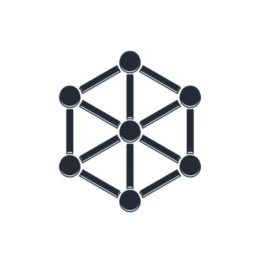 Beyaz arkaplanda siyah GDO simgesi izole edildi. Genetik olarak değiştirilmiş organizma kısaltması. DNA gıda modifikasyonu. Vektör.