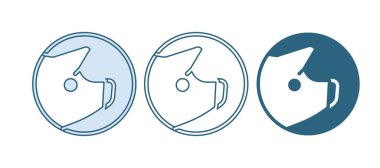 Mavi Domuz simgesi beyaz arkaplanda izole edildi. Hayvan sembolü. Vektör.