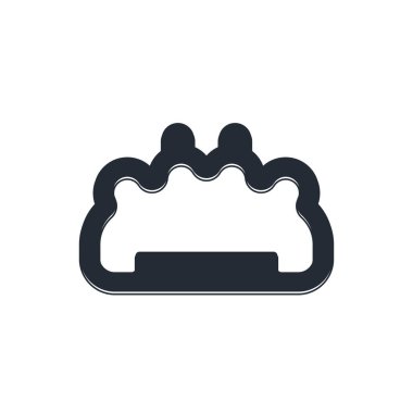 Siyah Brass eklem simgesi beyaz arkaplanda izole edildi. Vektör.