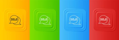 Beyaz Tıbbi termometre, renkli arkaplanda izole edilmiş normal sıcaklık simgesi gösteriyor. Kare düğmelere simgeleri yerleştir. Vektör.