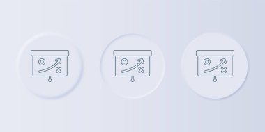 Gri Planlama Stratejisi konsepti simgesi gri arka planda izole edildi. Bardak düzeni ve taktik. Kare düğmelere simgeleri yerleştir. Vektör.