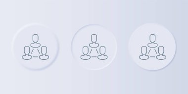 Gri İş hiyerarşisi organizogram grafiksel bilgi ikonu gri arkaplanda izole edildi. Kurumsal yapı grafik elementleri. Kare düğmelere simgeleri yerleştir. Vektör.