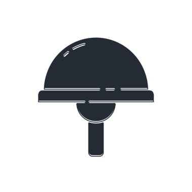 Siyah Işık, beyaz arkaplanda izole edilmiş diyot simgesi yayıyor. Yarı iletken diyot elektrik bileşeni. Vektör.