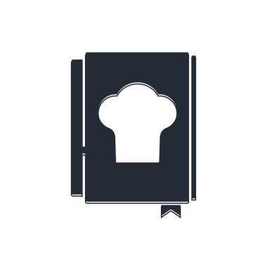 Siyah Yemek Kitabı simgesi beyaz arkaplanda izole edildi. Yemek kitabı ikonu. Yemek tarifi kitabı. Çatal ve bıçak ikonları. Çatal bıçak sembolü. Vektör.