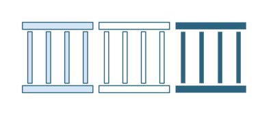 Mavi Hapishane pencere simgesi beyaz arkaplanda izole edildi. Vektör.