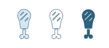 Mavi Tavuk bacak simgesi beyaz arkaplanda izole edildi. Tavuk budu. Vektör.