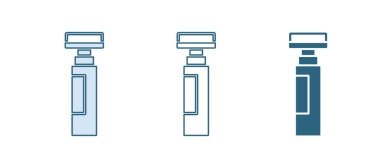 Mavi İşaretli kalem simgesi beyaz arkaplanda izole edildi. Vektör.