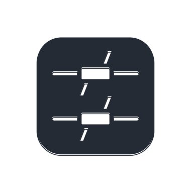 Siyah dikenli tel ikonu beyaz arkaplanda izole edilmiş. Vektör.