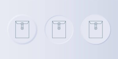 Gri renkli zarf simgesi gri arkaplanda izole edildi. E- posta mektup sembolü. Kare düğmelere simgeleri yerleştir. Vektör.