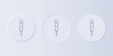 Gri arkaplanda Gri Şeker simgesi izole edildi. Kare düğmelere simgeleri yerleştir. Vektör.