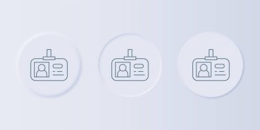 Gri arkaplanda gri kimlik ikonu izole edildi. Sunum için, şirketin kimliği için, reklam için kullanılabilir. Kare düğmelere simgeleri yerleştir. Vektör.