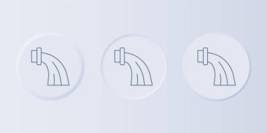 Gri Kova burcu simgesi gri arka planda izole edilmiş. Astrolojik yıldız falı koleksiyonu. Kare düğmelere simgeleri yerleştir. Vektör.