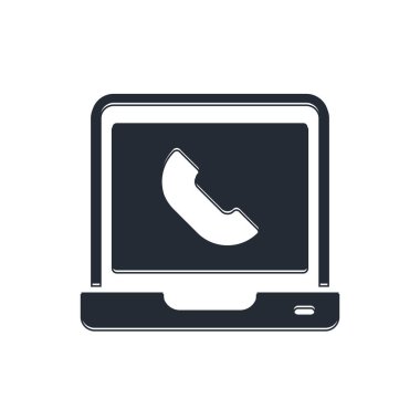 Siyah Telefon, beyaz arkaplanda 24 saat boyunca izole edilmiş destek ikonu. Tüm gün müşteri destek merkezi. Tam zamanlı çağrı servisi. Vektör.